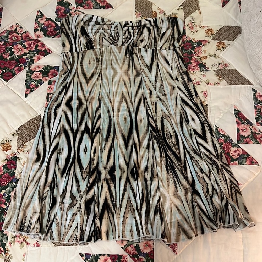 Vintage Peppermint Bay Strapless Dress